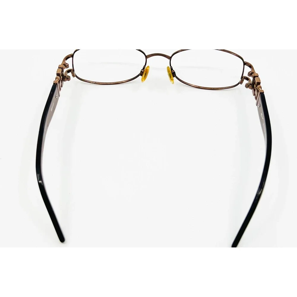 Tura Eyeglass Frames Womens Brown Oval Full Rim Metal Designer 51-17-135